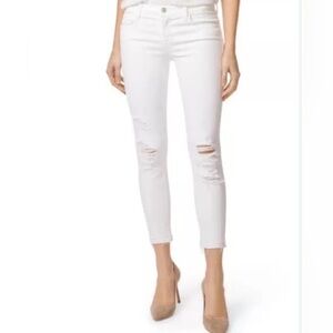J Brand Demented white cropped jeans sz 28